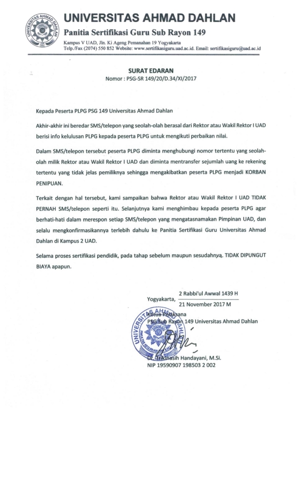 SURAT EDARAN Pengumuman Penipuan-fix_001